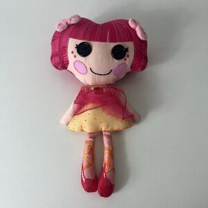 LALALOOPSY Soft 10" Rag Cloth Fabric Doll Tippy Tumblelina Plush Pink Hair